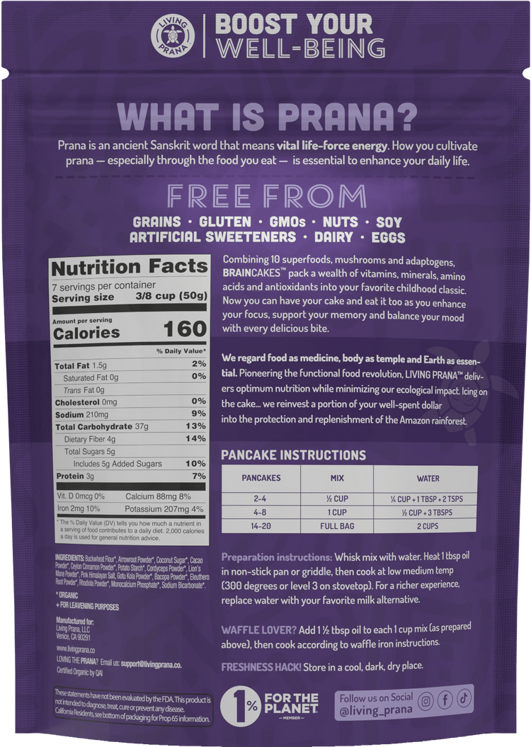 Buckwheat Pancake & Waffle Mix Set 3-pack (Functional + Classic) - Living Prana